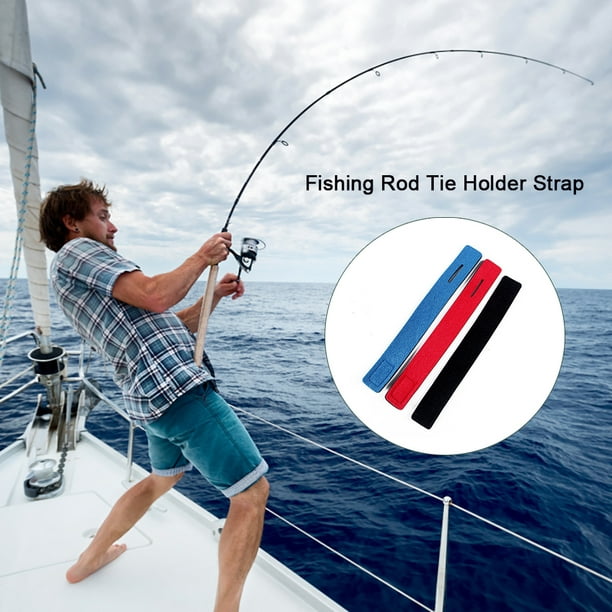 Pack of 10 Fishing Rod Holder Strap Adjustable Tie Holder Strap Pole Ties  Elastic Belt Portable Outdoor Tackle Fastener Accessories 