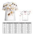 thumbnail image 2 of Bee And Flowers Women T-Shirt Classic O Neck T-Shirts Short-Sleeve Trendy Animal Print Design Tshirt Casual Clothing, 2 of 5