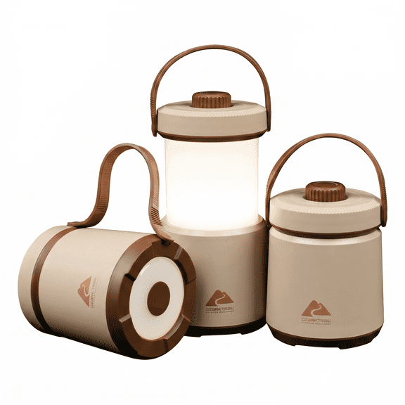 Ozark Trail  3-Pack Rechargeable Lantern, 300 Lumens, Use for Camping, Emergency or Utility