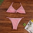 thumbnail image 4 of Babysbule Womens Swimsuits Clearance Women's Bikini Sets Swimsuit Solid Sequin Print Filled Bra Swimwear Beachwear, 4 of 6