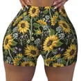 thumbnail image 2 of Lsque Sunflowers Pattern High Waisted Biker Shorts for Women-Tummy Control Fitness Athletic Workout Running Yoga Gym Shorts,Moisture-Wicking-Large, 2 of 9