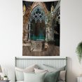 thumbnail image 4 of Gothic Tapestry, Mystical Patio with Enchanted Wishing Well Ivy on Antique Gateway to Magical Forest, Wall Hanging for Bedroom Living Room Dorm Decor, 60W X 80L Inches, Grey Teal, by Ambesonne, 4 of 5