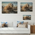 thumbnail image 4 of Designart "The Tundra King A Walrus Tale" Animals Print on Natural Pine Wood, 4 of 5