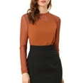 thumbnail image 1 of INSPIRE CHIC Haut à Manches Longues en Mousseline à Col Rond en Dentelle Florale pour Femme, 1 of 7