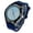 Gunmetal Blue Blue, variant on SA106 Mens Silicone Buckle Band Minimal Round Analog Quartz Wrist Watch Gunmetal Red Black