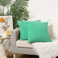 thumbnail image 6 of Unique Bargains Solid Couch Sofa Chenille Throw Decorative Pillow Covers (2 Count) Mint Green 20" x 20", 6 of 6
