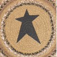 thumbnail image 6 of VHC Brands Kettle Grove Table Mat- Pot Holder- Woven Jute Trivet, 15" Round, Stencil Star, 6 of 11