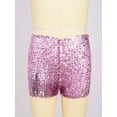 thumbnail image 3 of Doomiva Kids Girls Sequins Jazz Hip Hop Dance Shorts Sport Hot Pants Tumbling Gymnastics Boyshorts Pink 120-140/12, 3 of 7