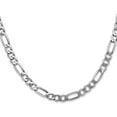 thumbnail image 2 of Solid 14K White Gold 5.7mm Flat Figaro with Lobster Lock Chain - 20", 2 of 8