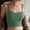 Green, variant on YHAJDS Womens Built In Bra Tank Tops Workout Tops Solid Color V Neck Sleeveless Summer Bandeau Cami