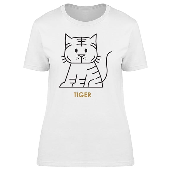 Adorable Tiger Doodle Tee Women's -Image by Shutterstock