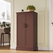 47” Kitchen Pantry Cabinet, Cabinets with Doors & Adjustable Shelves, Buffet Cupboards Sideboard