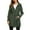 Army Green, variant on Women's Rain Outdoor Hooded Windproof Jacket Solid Cozy Softshell Coat for All Weather Comfort