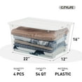 thumbnail image 2 of L Clear Plastic Storage Bins with Lids Stackable and Nestable Storage Boxes with Lids Large Plastic Storage Containers for Garage Closet Kitchen s, 2 of 5