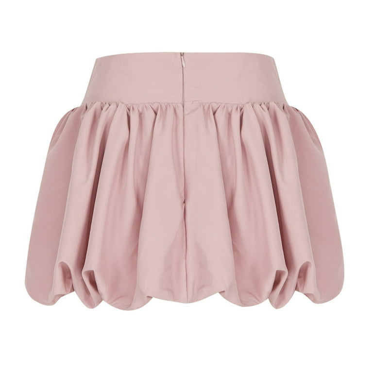 ShomPort Bubble Skirt for Women High Waisted Zipper Mini ShomPort Bubble Skirt for Women High Waisted Zipper Mini