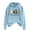 Light Blue, variant on Halloween Sweatshirt for Women Just A Goose Womens Mens Halloween Printed Pullover Hoodie Long Sleeve Solid Color Sweatshirt With Front Pocket For Autumn Winter Casual Wear Light Blue XXL
