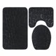 thumbnail image 2 of Xiao Hua Juego de tres piezas de inodoro de estilo europeo, 2 juegos de almohadillas para inodoro, alfombrilla de baño absorbente, limpia y reutilizable para ducha (marrón)., 2 of 5