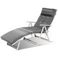 thumbnail image 2 of Chaise longue Costway plegable de exterior silla reclinable ligera y portátil con cojín y reposacabezas removibles, 2 of 3