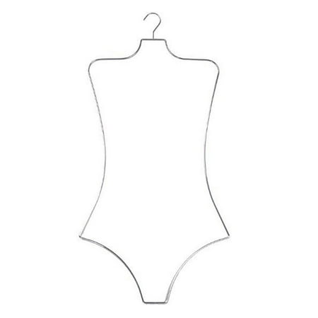 NAHANCO Wire Swimwear hanger, Chrome (Pack of 12)