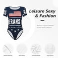 thumbnail image 4 of Balery Happy Veterans Day Body de cuello redondo de manga corta para mujer Tops de manga corta Tops básicos-Large, 4 of 7