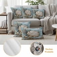 thumbnail image 6 of Blue Coastal Outdoor Waterproof Pillow Covers, Vintage Summer Beach Nautical Starfish Decorative Rectangle Throw Pillowcase Sofa Cushion Sham for Patio/Couch/Chair, 20"x12" 2 Pack, 6 of 8