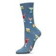 thumbnail image 2 of MeMoi Totally Tipsy Bamboo Blend Crew Sock - Womens - Female, 9-11, Med Denim Heather, 2 of 2