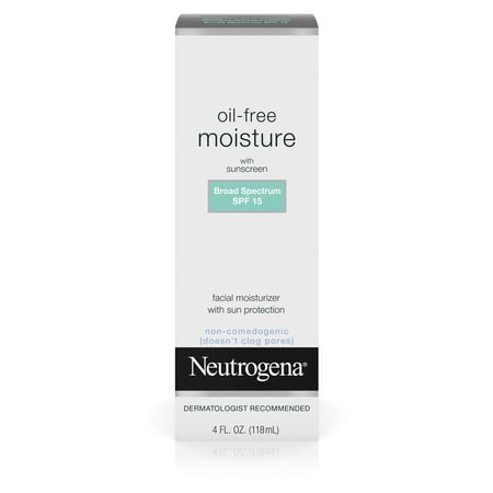 Neutrogena Oil-Free Moisture With Broad Spectrum Spf 15 Sunscreen, 4 Fl. Oz. - Walmart.com