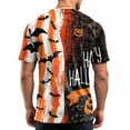 thumbnail image 7 of Summer Shirts for Men Halloween Pumpkin Bat Print Short Sleeve Crew Neck Shirts Pull on Causal Loose T Shirts, 2XL, 7 of 7