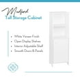 thumbnail image 5 of RiverRidge Medford Tall Bathroom Storage Linen Organizer Cabinet with Door - White, 5 of 9