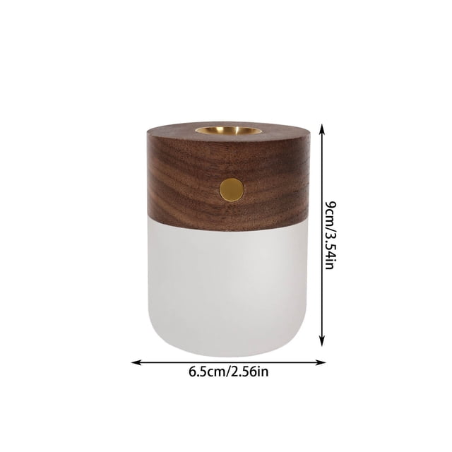 Luz de Noche Led Gran Calefacción de Aromaterapia con Batería de 800Mah, Difusor de Grano de Madera de 65x65x90Mm para Vibraciones Del Dormitorio, Luz Cálida sin Luces Nocturnas de Aceite Esencial Par