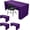 Purple | Open Back, variant on Open Back Fitted Tableclothss for 6 Foot Rectangle Table, Wrinkle Resistant Washable Table Covers 72x30 Inch for Craft Fairs, Banquets, Trade Show Display, Teal,4 Pcs