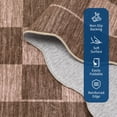 thumbnail image 5 of Garvee 6'x9' Scalloped Area Rugs Modern Checkered Carpet, Washable Non-Slip Rug Contemporary Floor Mats for Living Room Bedroom Dining Room, Mousee, 5 of 7