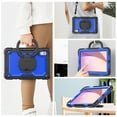 thumbnail image 6 of For Lenovo Tab M9 9.0 Inch 2023 TB-310XU/TB-310FU, 360 Rotating Shockproof Cover with Stand, Handle, Shoulder Strap, Dark Blue Panel, 6 of 7