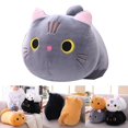 thumbnail image 3 of Muñeco de Peluche de Gato Suave, Almohada Grande para Abrazar, Juguetes de Rellenos preciosos, para , Grey 25cm Gris 25cm Macarena almohada de sofá de peluche de gato, 3 of 8