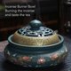 thumbnail image 3 of Incense Burner Ceramic Colour Enamel Exquisite Pattern Retro Incense Cone Holder For Family Meditation Decoration, 3 of 5