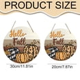 thumbnail image 3 of Hello Fall Sign,Hello Fall Inspirational Wood Signs,Round Wooden Pumpkin Welcome Sign Decor,Hello Fall Pumpkin Wall Door Hanger,Rustic Fall Pumpkin Wooden Hanging Ornament for Door,Holiday, 3 of 4