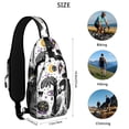 thumbnail image 5 of Sling Backpack,Black Halloween Witchcraft Elements Crossbody Bag with Water Bottle Holder,Waterproof Sling Bag for Men/Women with Chest Phone Holder for Hiking,Travel, 5 of 6