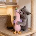 thumbnail image 5 of Interactive Crinkle Plush Dog Toy with Squeaker, Soft Chew Resistant Pineapple Fleece Pet Plaything for Boredom Relief, Purple 11.81Inch, 5 of 6
