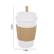 thumbnail image 3 of Taza de café reutilizable | Vaso de viaje aislante para bebidas calientes y frías – tapa tropical resistente a fugas, pajita blanca esmerilado, plástico, 9,3 oz, gris caqui rosa, fácil de limpiar, 3 of 8