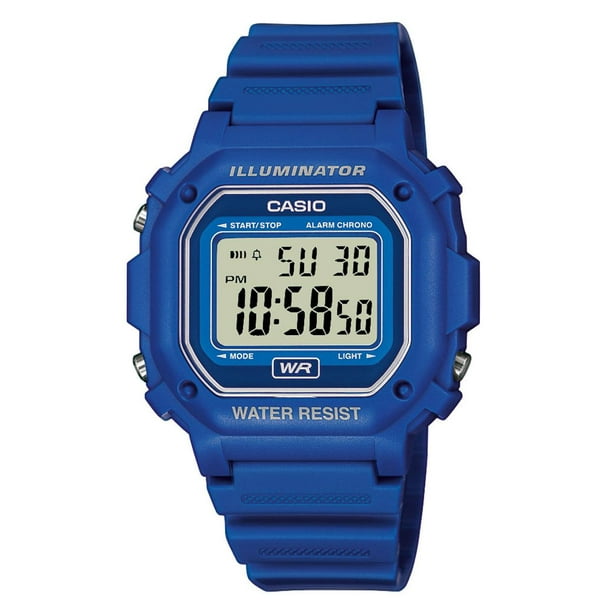 Mysterie hun Schilderen Casio Men's Digital Illuminator Sport Watch, Blue Resin F108WH-2ACF -  Walmart.com