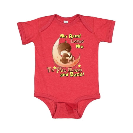 

Inktastic My Aunt Loves Me to the Moon and Back Gift Baby Boy or Baby Girl Bodysuit