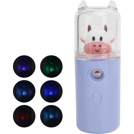 

Portable Nano Facial Mist Maker Mini Facial Steamer Moisturizing and Moisturizing Handy Mist Sprayer Handy Cool Mist Sprayer with Function(Purple)