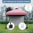thumbnail image 7 of Ataucjin 10x10 Ft Pop Up Canopy Tent, Portable Commercial Canopy with Vented Top Roller Bag,1 Removable Sidewall, 4 Sandbags, 4 Ropes and 8 Tent Stakes, Easy Outdoor Sun Shade for Events, Parties, 7 of 7