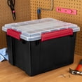thumbnail image 5 of Sterilite 8.5 Gal Gasket Box, Stackable Plastic Storage Container with Lid, Black, 4 Pack, 5 of 11