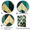 thumbnail image 3 of Designart "Golden Arches In Emerald II" Abstract Shapes Wall Decor, 3 of 7