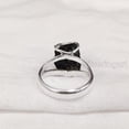 thumbnail image 4 of Natural Black Tourmaline Ring, Rough Tourmaline Gemstone Ring, October Birthstone, Wire, 925 Sterling Silver, Womens Ring, Christmas, Thanksgiving, Handmade, Statement Jewelry, Raw Gemstone Jewelry, 4 of 5