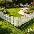 thumbnail image 6 of White Plastic Garden Fence - Picket Fence Edging for Lawns, Flowerbeds, and Plant Borders - Decorative Yard Fencing - Lawn Plastic Garden Fences with Insert, 6 of 7