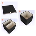 thumbnail image 3 of REGALWOVEN Storage Cube, Fabric Storage Bin for Shelves Closet, Set of 3 Collapsible Storage Baskets for Organizing Clothes Books Black 13*13*13in, 3 of 6