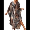 thumbnail image 3 of Vestido Caftán con Estampado Animal para Mujer, Talla Grande, para Playa, Verano 2025 LeopardPoint Talla Única, 3 of 10
