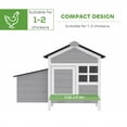 thumbnail image 4 of PawHut Wooden Chicken Coop, Rabbit Hutch with Nesting Box, 36" x 25" x 27", 4 of 10